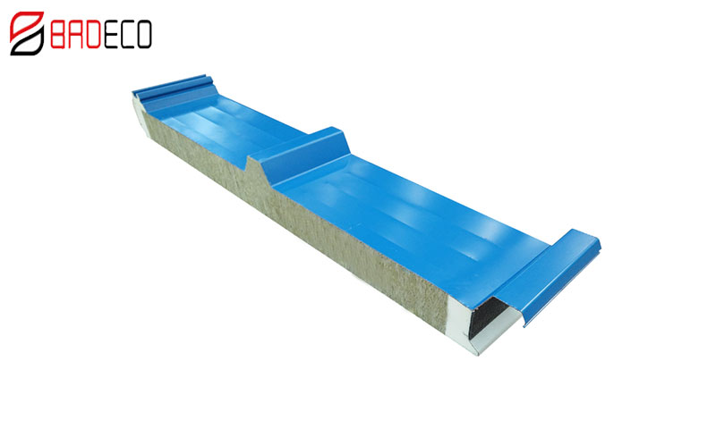 PU sealing Rock wool sandwich Roof Panel